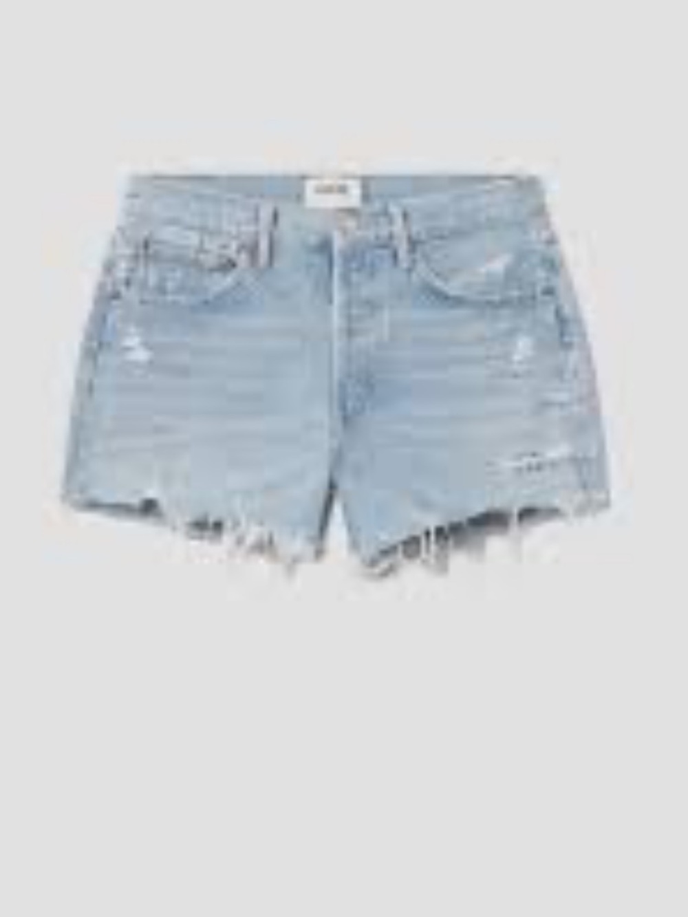 Agolde Light Blue Distressed Denim Cutoff Shorts